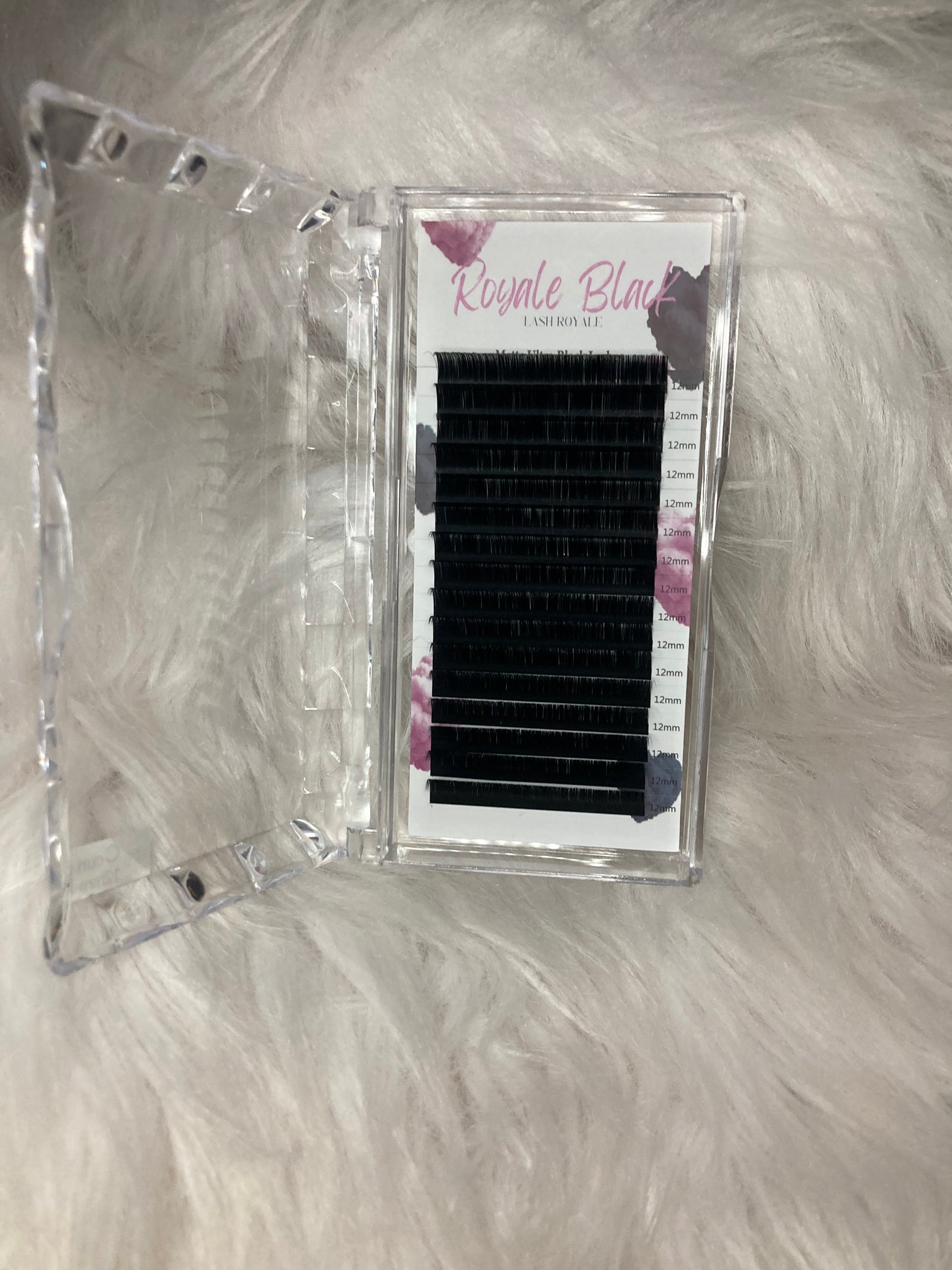 Royale Black lashes D curl single length